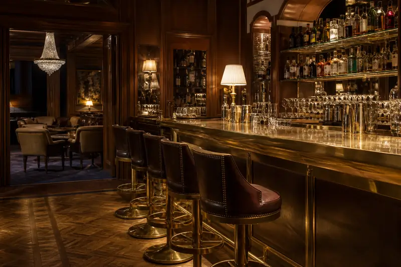 Lounge bar paláce bez hostů